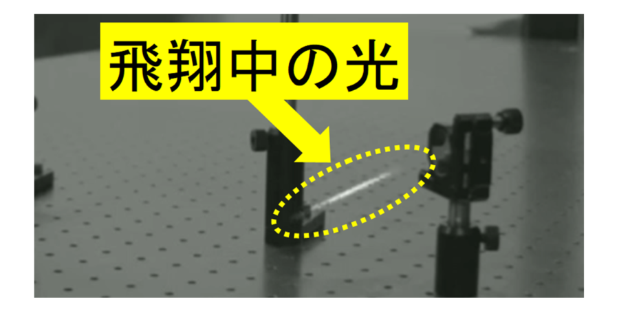 電灯からでた光は最後にどこへ消えるのか？　「光が飛んでいく」様子を撮影成功！