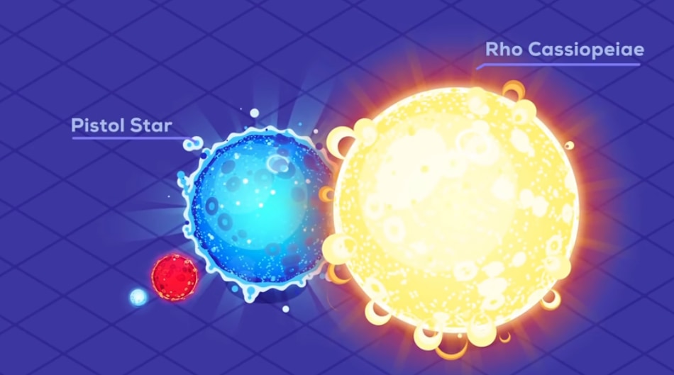 カシオペヤ座ρ星は太陽の500倍大きい