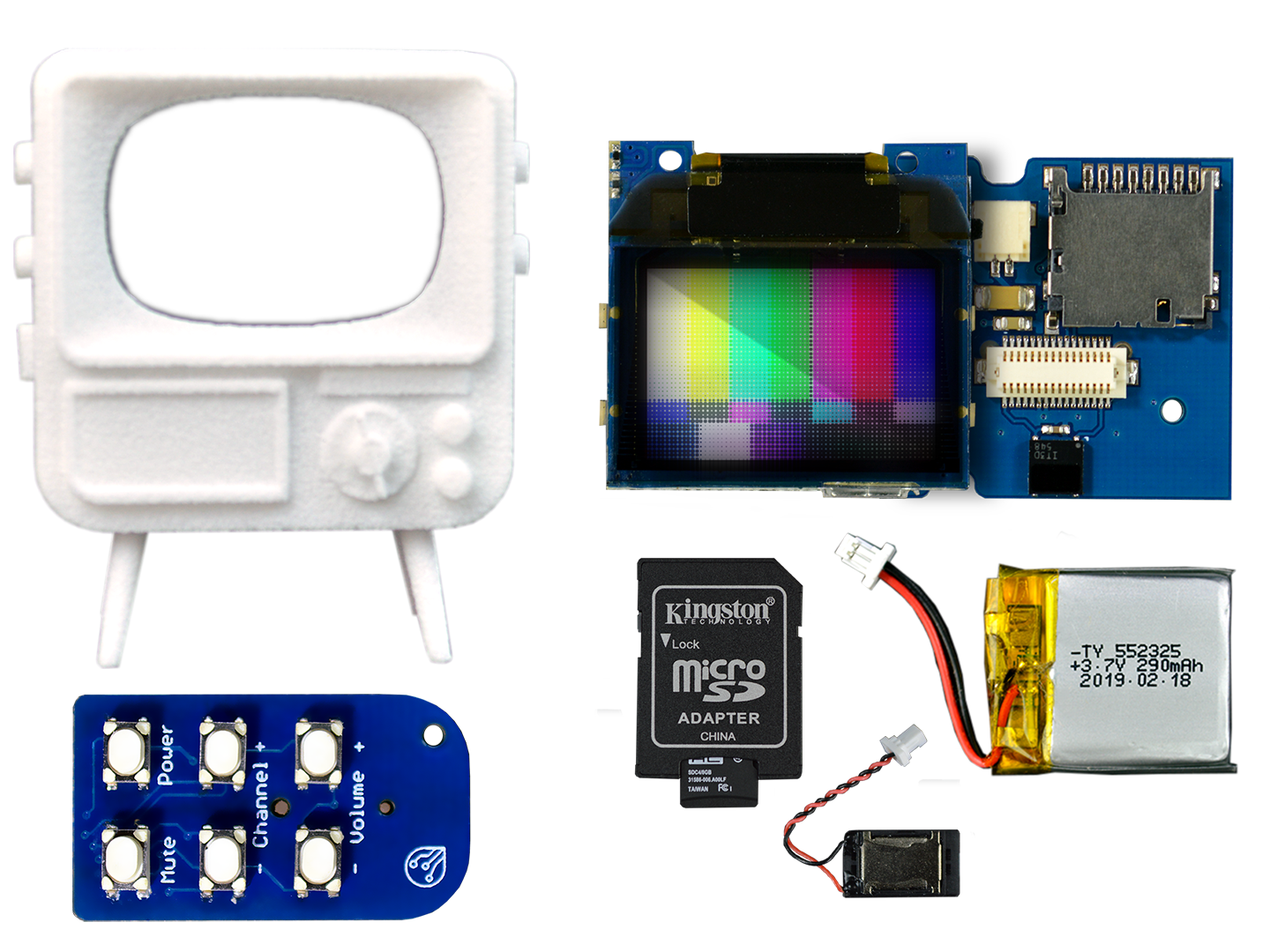 DIY TinyTV Kit。5分以内で組み立てられる