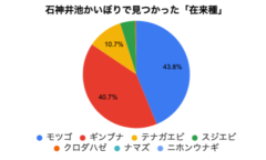 在来種の数の円グラフ（％）