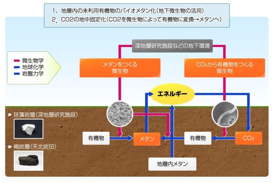 地下の微生物環境と有効利用に関するバイオメタン研究