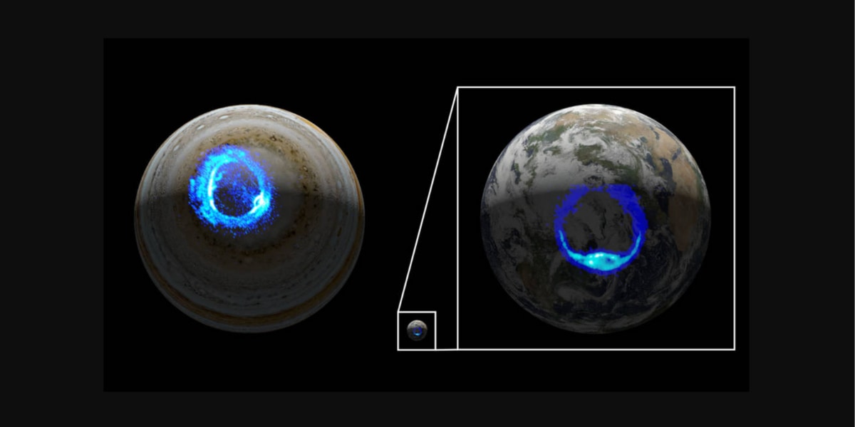 木星のオーロラに高速で拡がる「リング状の光」を初発見