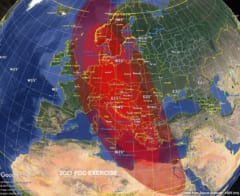 5月2日時点で予想された2021PDCの落下予想範囲