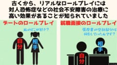 現実に即したリアルなロールプレイは対人恐怖症などの治療に有効である