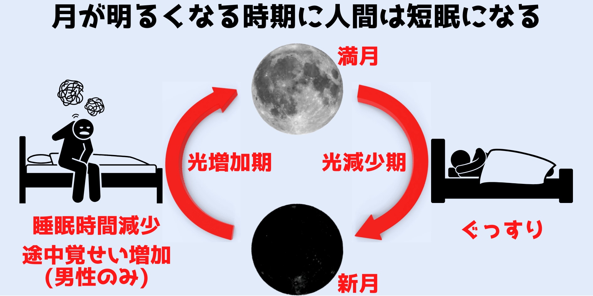 大規模研究により「月明かりが増す時期」に人間は短眠になると判明！