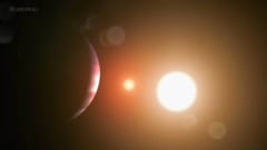 2つの太陽を持つ連星系のイメージ