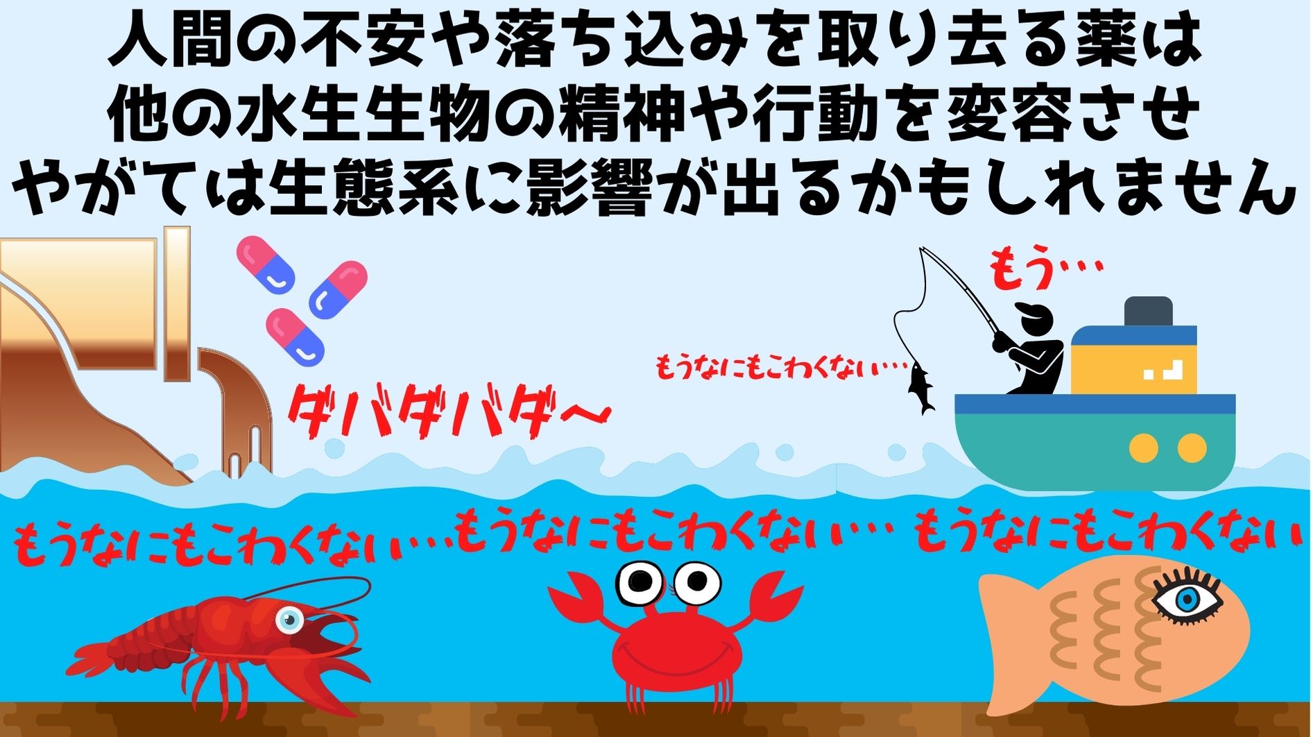 人から排出される抗うつ薬が「ザリガニを恐れ知らずにさせる」と明らかに