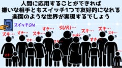 人間に応用できれば戦争がない世界が実現するかもしれません