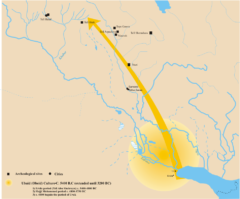 ウバイド文化はメソポタミア南部から北に広がっていった