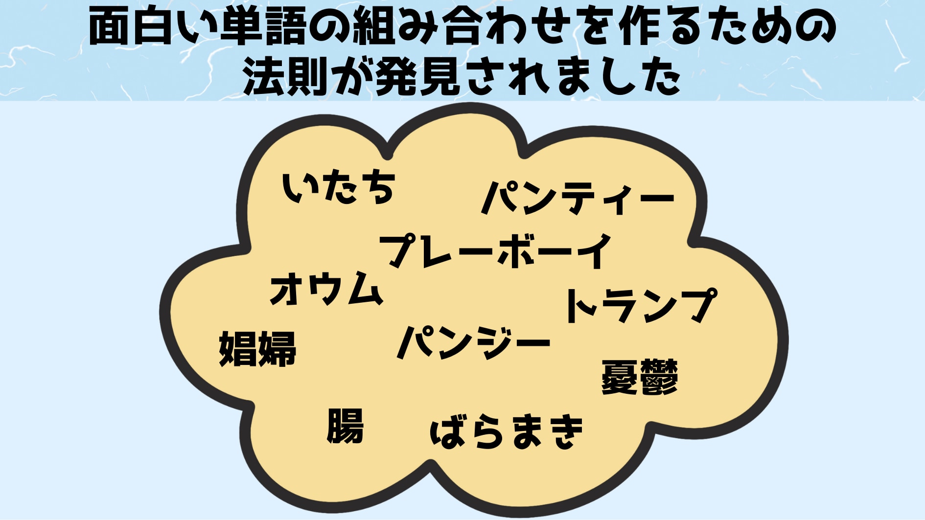 面白い単語の組み合わを作るための法則が判明！