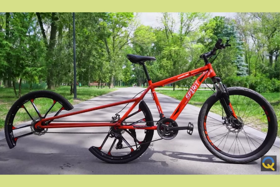 車輪の常識を真っ二つ！ 「半円のタイヤで走行する」新機軸の自転車が