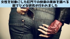 女性が肛門でどのように快楽を感じるかをマジメに研究した論文が発表される！の画像 1/2