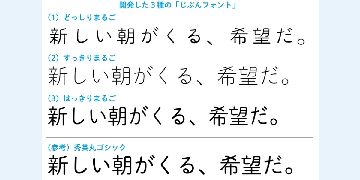 読み手に合った文字を提供する「じぶんフォント」を開発！