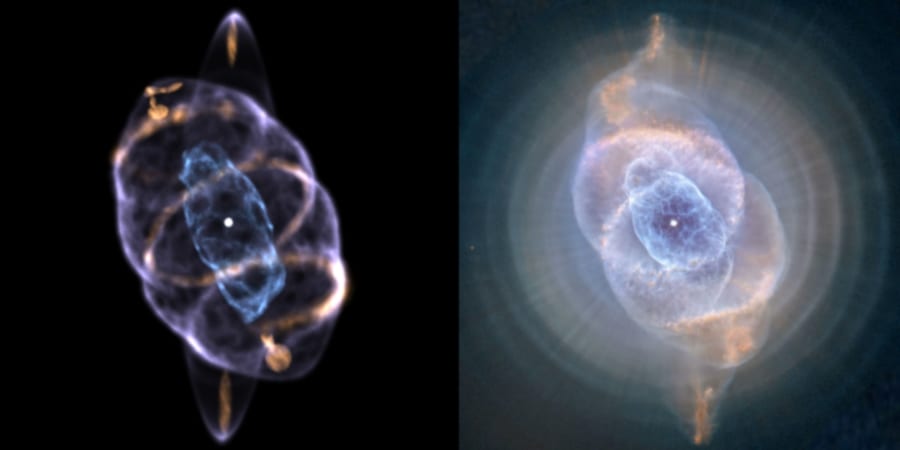 宇宙で最も美しい星雲「キャッツアイ星雲」を3Dモデル化して解析 