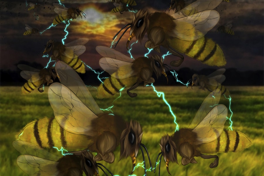 RAID 家と庭、飛ぶ昆虫 I succeeded in getting revenge on an advanced stag beetle