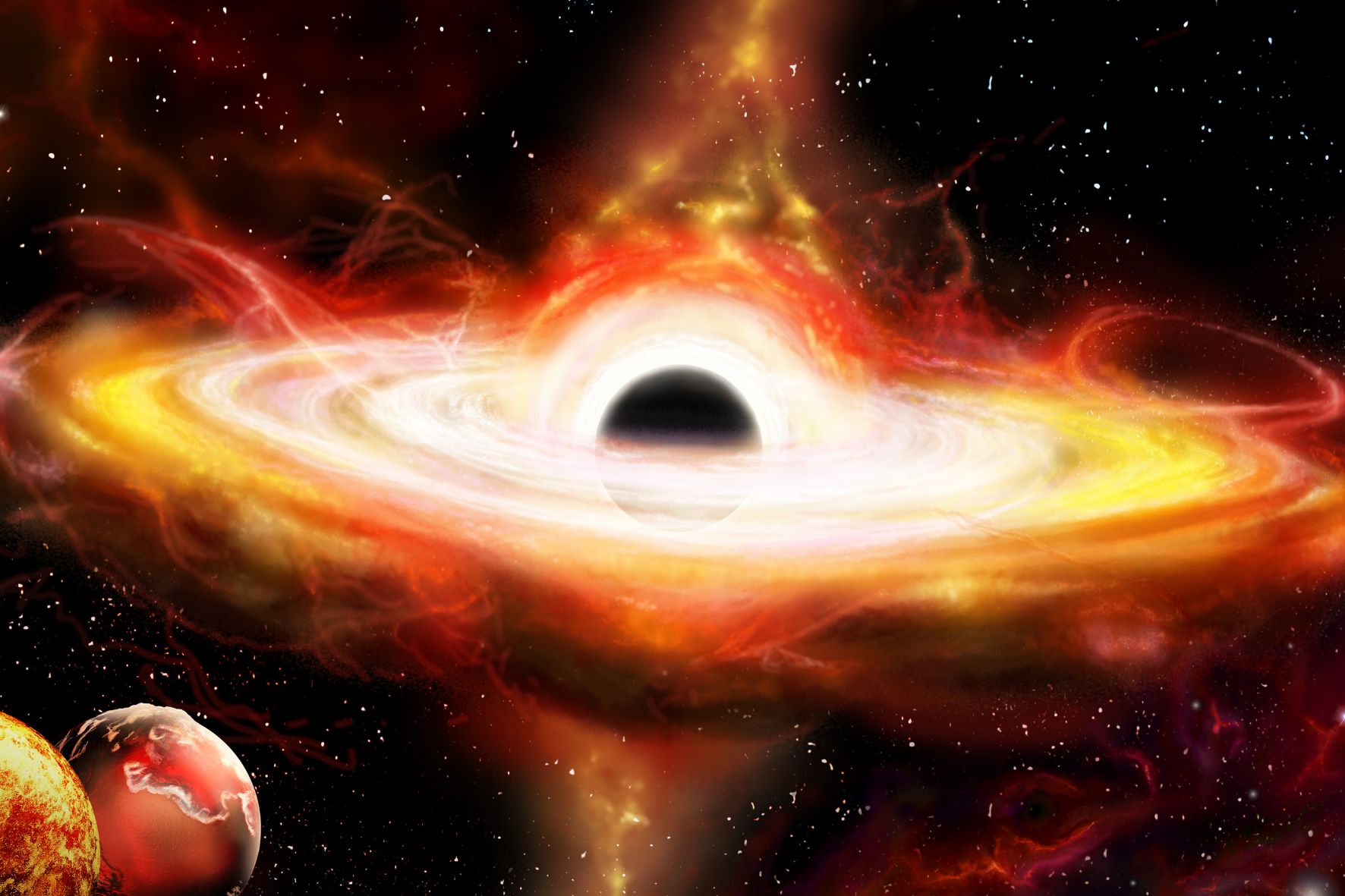 宇宙を加速膨張させる「暗黒エネルギー」はブラックホール内に溜まって