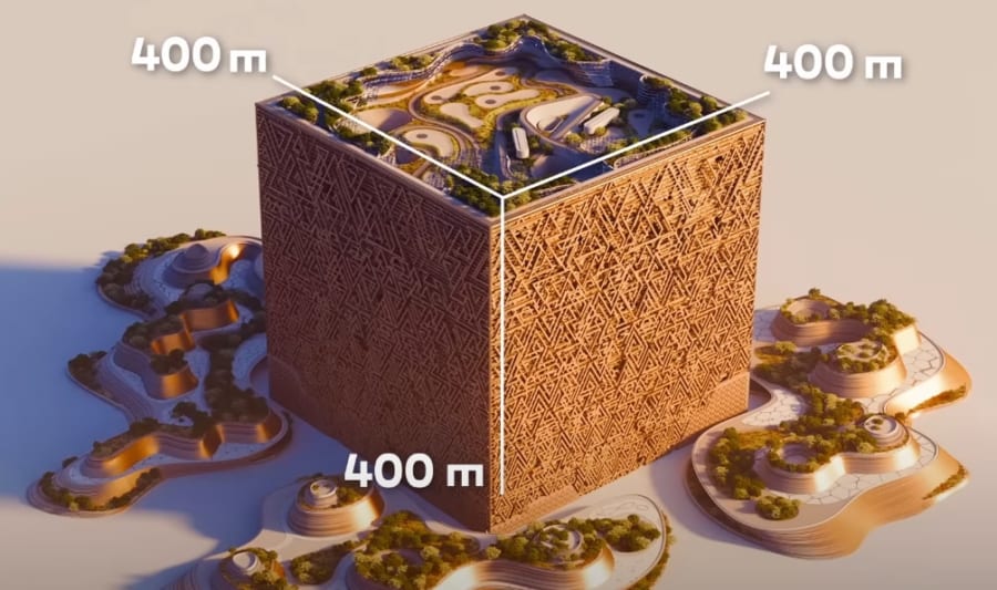 一辺400mの立方体建造物「Mukaab」