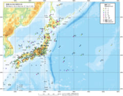 火砕流に伴う阿蘇4火山灰の分布図