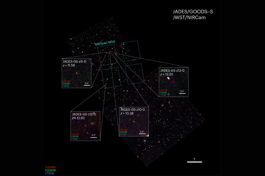JWSTが新たに4つの古代銀河を発見！今度は「ビックバンの3億年後」