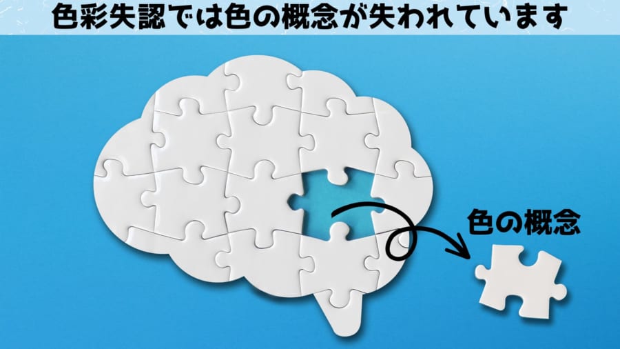 色彩失認では色の概念が失われていました