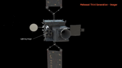 メテオサットに搭載されたLightning Imager（4台のカメラ）