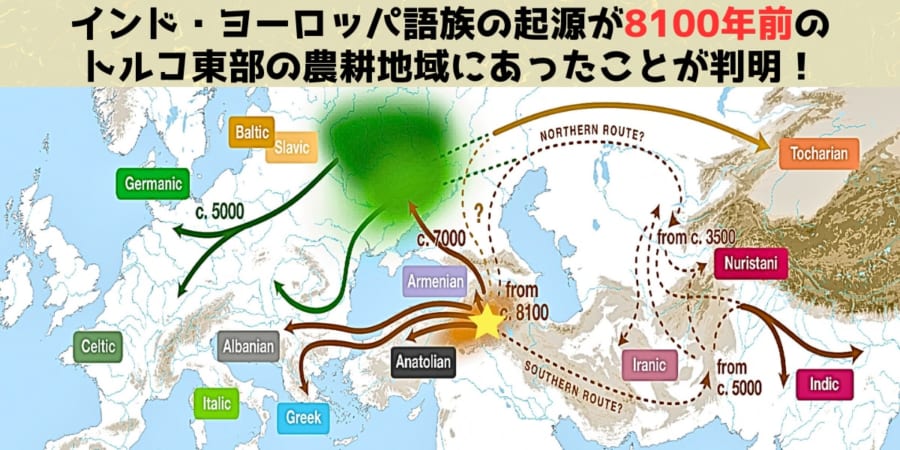 インドとヨーロッパの言葉の共通起源は8100年前のトルコ農耕地域だった