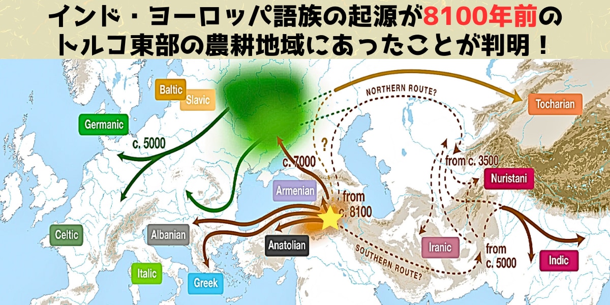 インド・ヨーロッパ語族の起源が8100年前に遡ることが判明！