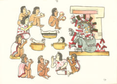 生贄として捧げられた人の体は、煮込み料理にされて食べられることも多かった。