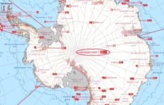 アムンゼン・スコット基地がある南極点付近