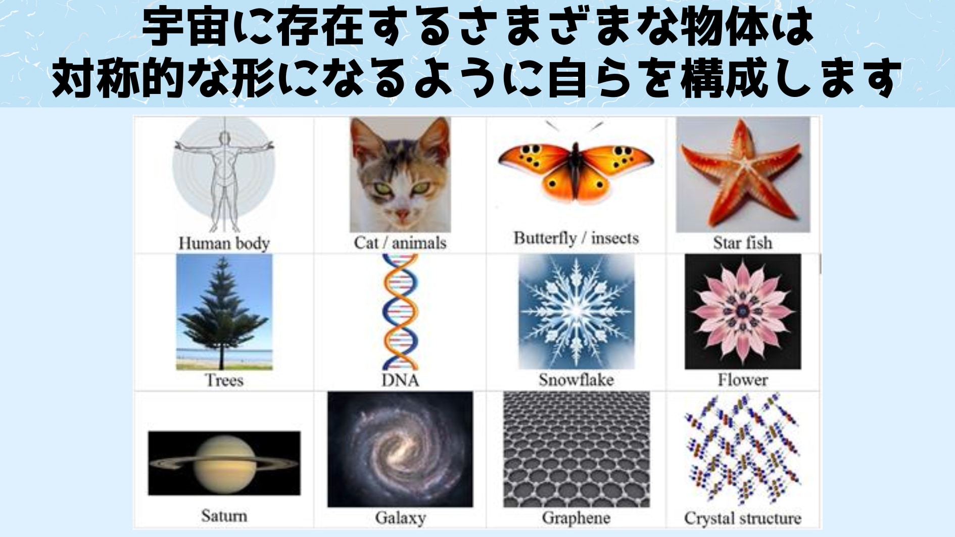 対称性は宇宙のあらゆる場所で形成されます