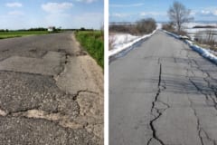 道路のひび割れ