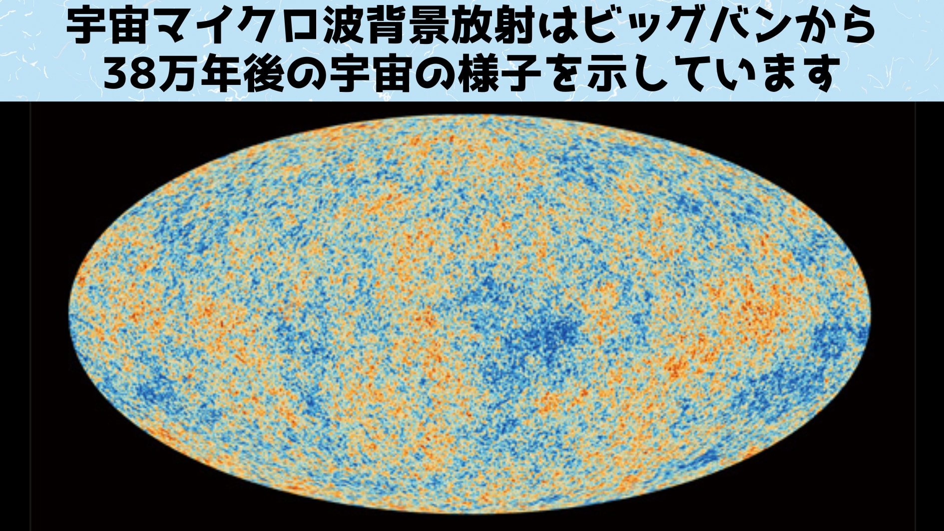 宇宙背景放射には微かなパターンが刻まれていることがわかっています