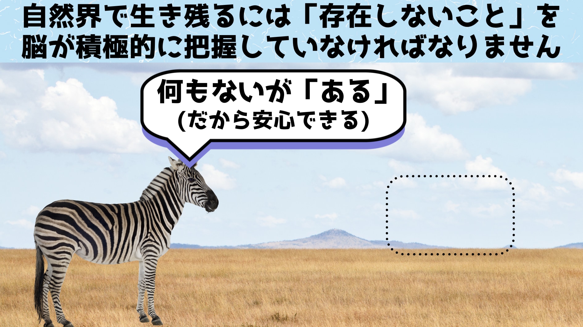 自然界でも「存在しないこと」を積極的に認識する必要がある