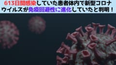 613日間感染していた患者体内で新型コロナウイルスが免疫回避性に進化していたと判明！