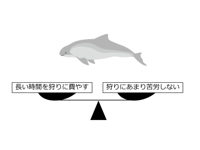 狩りにあまり苦労しないが、そのぶん長い時間を狩りに費やす