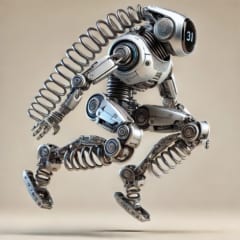 ジャンプに特化したロボットでも、高く跳ぶのは難しい。画像はイメージです。