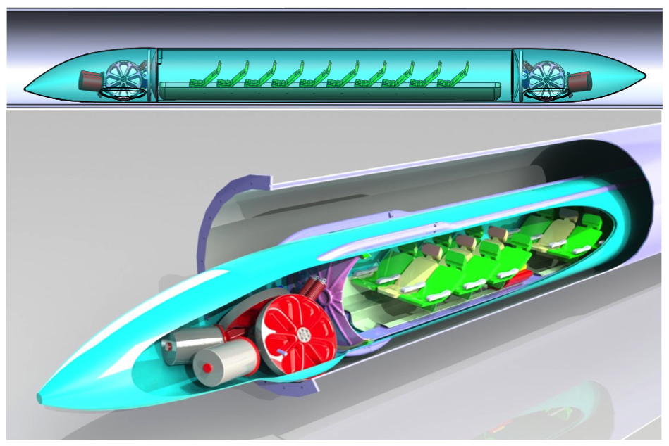 ハイパーループの想像図