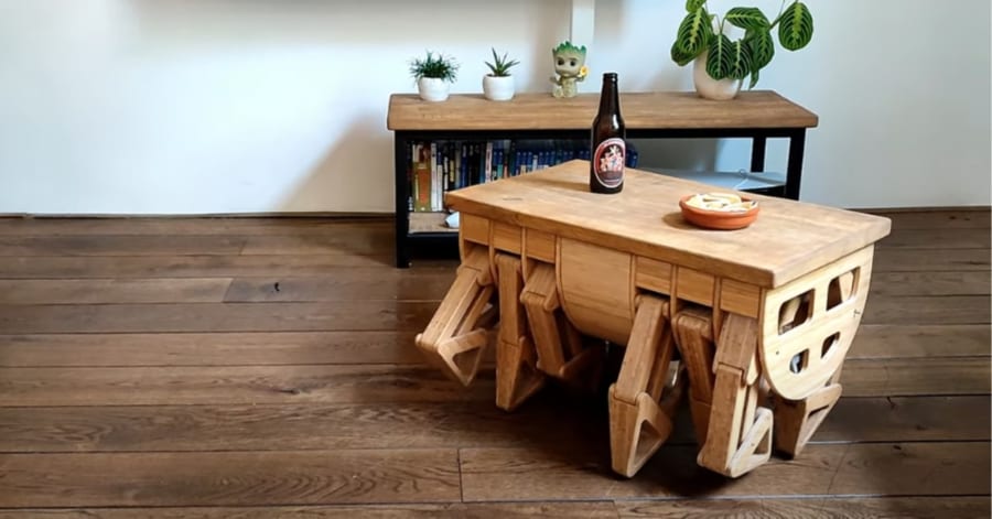 Wiiリモコンで操作できる「生き物みたいに歩くテーブル」 - ナゾロジー