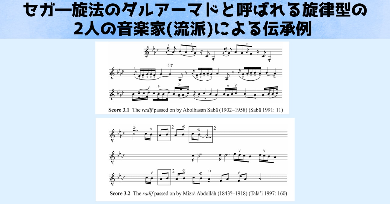 イラン文化では基礎となる音楽の同一性の認識も大きく異なります