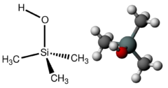 トリメチルシラノールの分子構造