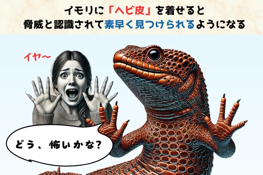 本能が恐怖を感じる仕組み「イモリをヘビ柄にすると生物は脅威を感じる」