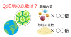 【一番数が多いのは？】「地球生物の細胞総数」「宇宙にある星の数」「地球の砂粒の数」の画像 1/5