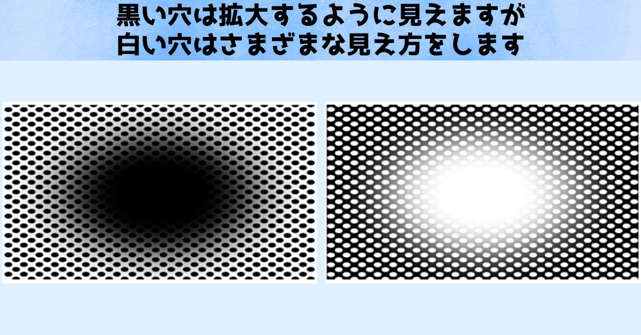 「拡大する穴」の錯視が起こる仕組みを最新研究が解明