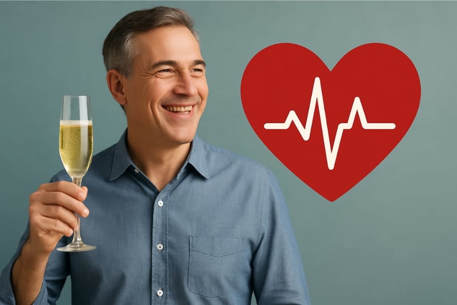 シャンパンを定期的に飲む人は「心臓突然死」のリスクが下がっていた！