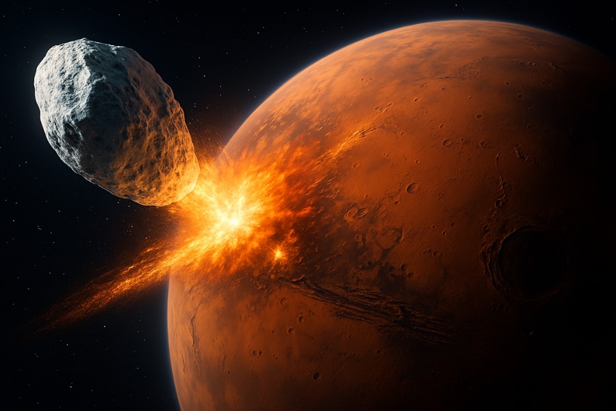 火星に「氷の小惑星」をぶつけるとテラフォーミングできると研究者が発表！