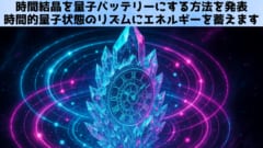 時間結晶は量子電池になる――エネルギーを時空間で貯める新発想の画像 1/4