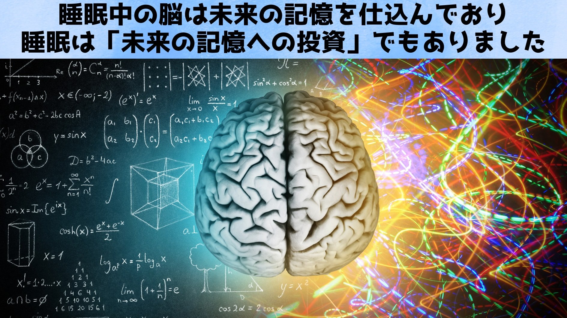 睡眠中の脳は未来の記憶を仕込んでいた:最新研究で判明