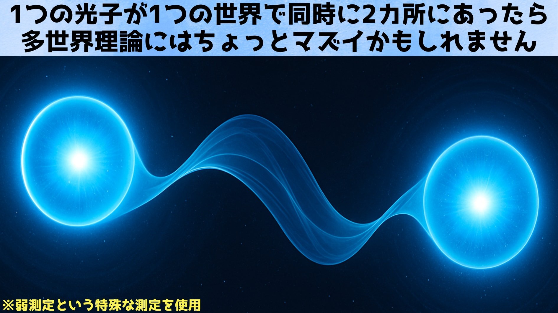 １つの光子が同時に2カ所にあった：多世界解釈の必然性に疑問符