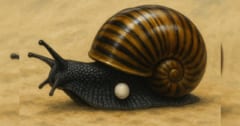 首から卵を産む「幻のカタツムリ」の撮影に初成功！の画像 1/3