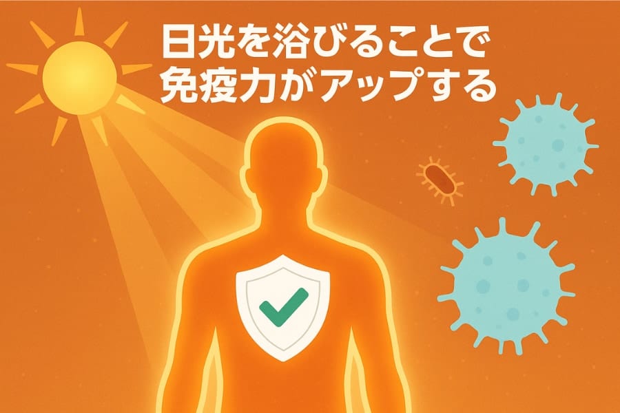 日光を浴びると免疫システムが強化されていた！